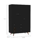 Guarda-roupa Solteiro Nouve 3 Pt 3 Gv Preto