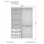 Guarda Roupa Solteiro Oásis 2 Portas Deslizante Com Espelho -