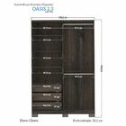 Guarda Roupa Solteiro Oásis 2 Portas Deslizante Com Pés - San