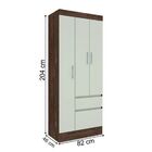 Guarda Roupa Solteiro Oregon 3 Portas 2 Gavetas Tcil Moveis C