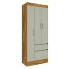 Guarda Roupa Solteiro Oregon 3 Portas 2 Gavetas Tcil Moveis I