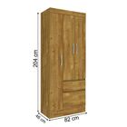 Guarda Roupa Solteiro Oregon 3 Portas 2 Gavetas Tcil Moveis I