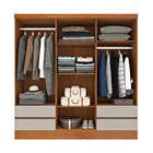 Guarda Roupa Solteiro Oregon 6 Portas Cinamomo/off White - Tc