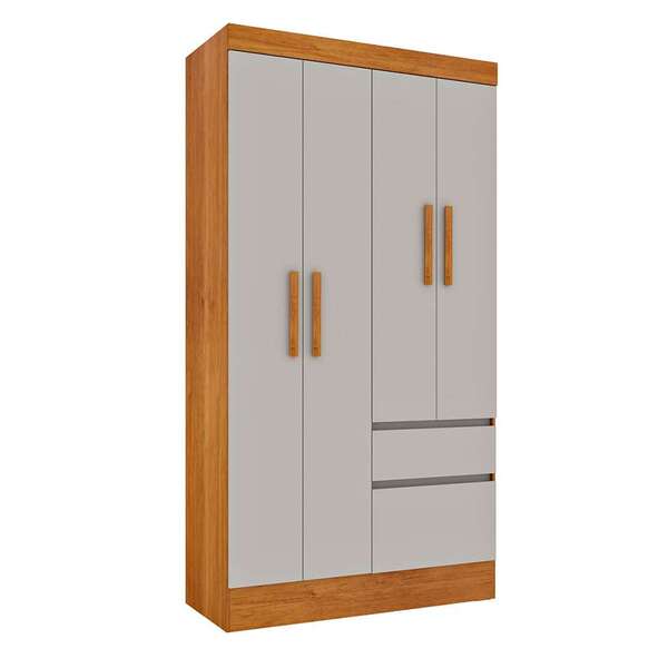 Guarda-roupa Solteiro Oregon I 4 Pt 2 Gv Cinamomo E Off White