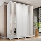 Guarda-roupa Solteiro Orfeus 4 Portas 3 Gavetas Com Espelho R