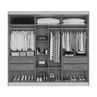 Guarda-roupa Solteiro Oxford 6 Portas 4 Gavetas Com Espelho R