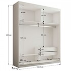 Guarda-roupa Solteiro Palhoça 2 Portas 2 Gavetas Com Espelho