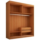 Guarda-roupa Solteiro Palhoça 2 Portas 2 Gavetas Com Espelho