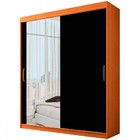 Guarda-roupa Solteiro Palhoça 2 Portas 2 Gavetas Com Espelho