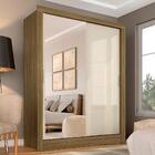 Guarda Roupa Solteiro Paloma 2 Pts C/ Espelho Boreal/off Prem