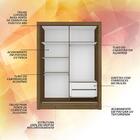 Guarda Roupa Solteiro Paloma 2 Pts C/ Espelho Boreal/off Prem