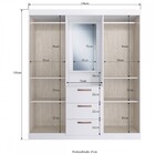 Guarda-roupa Solteiro Panamá 4 Portas 3 Gavetas Com Espelho C