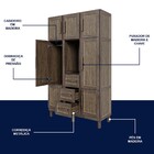 Guarda-roupa Solteiro Pará 7 Portas 3 Gavetas 4 Prateleiras C