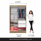 Guarda Roupa Solteiro Paris 4 Portas 2 Gavetas Boreal/off Pre