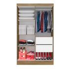 Guarda Roupa Solteiro Paris 4 Portas 2 Gavetas Boreal/off Pre