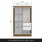 Guarda Roupa Solteiro Paris 4 Portas 2 Gavetas Boreal/off Pre