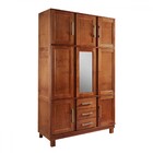 Guarda-roupa Solteiro Paris 8 Portas 3 Gavetas Com Espelho Ma