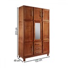 Guarda-roupa Solteiro Paris 8 Portas 3 Gavetas Com Espelho Ma
