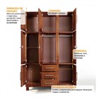 Guarda-roupa Solteiro Paris 8 Portas 3 Gavetas Com Espelho Ma