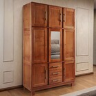 Guarda-roupa Solteiro Paris 8 Portas 3 Gavetas Com Espelho Ma