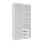 Guarda-roupa Solteiro Pequim 2 Portas 3 Gavetas 100% Mdf Bran