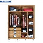 Guarda-roupa Solteiro Pietrus 4 Portas 3 Gavetas Ripado Burit