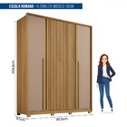 Guarda-roupa Solteiro Pietrus 4 Portas 3 Gavetas Ripado Burit