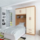 Guarda Roupa Solteiro Ponte 4 Portas 2 Gavetas Paraná  Canela