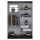 Guarda-roupa Solteiro Portas De Correr Com Espelho Gana