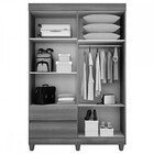 Guarda-roupa Solteiro Porto 4 Portas 2 Gavetas Com Espelho Ip