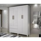 Guarda Roupa Solteiro Porto 4 Portas 2 Gavetas Salleto Móveis