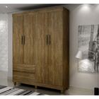 Guarda Roupa Solteiro Porto 4 Portas 2 Gavetas Salleto Móveis