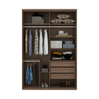 Guarda-roupa Solteiro Premium 1 60 Capuccino 2 Portas E 3 Gav