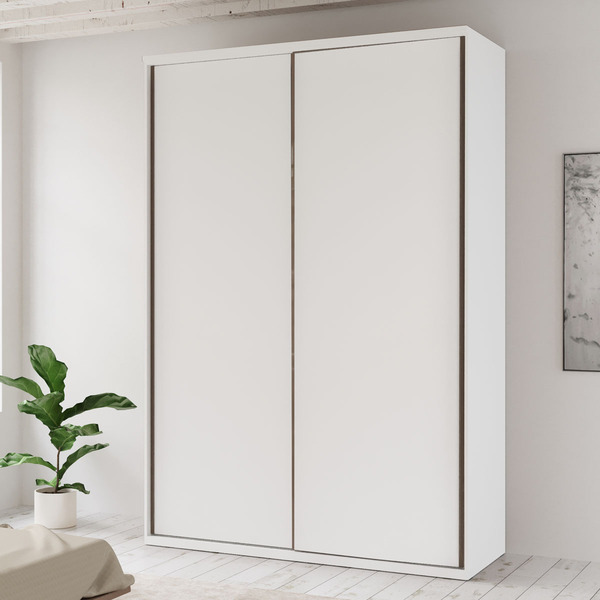 Guarda-roupa Solteiro Premium 1 60cm Branco Fosco 2 Portas E