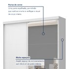 Guarda Roupa Solteiro Premium Bella 138cm Com Espelho 2 Porta