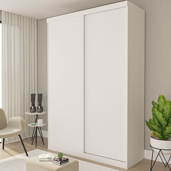 Guarda Roupa Solteiro Premium Kiara 138cm 2 Portas 2 Gavetas