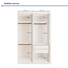 Guarda Roupa Solteiro Premium Kiara 138cm 2 Portas 2 Gavetas