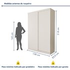 Guarda Roupa Solteiro Premium Kiara 138cm 2 Portas 2 Gavetas