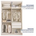 Guarda Roupa Solteiro Premium Lila 138cm Com Espelho 2 Portas