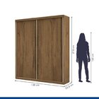 Guarda Roupa Solteiro Premium Luna 138cm 2 Portas 2 Gavetas E
