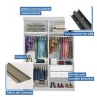 Guarda Roupa Solteiro Premium Luna 138cm 2 Portas 2 Gavetas E