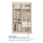 Guarda Roupa Solteiro Premium Salvador 138cm 2 Portas 2 Gavet