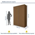 Guarda Roupa Solteiro Premium Salvador 138cm 2 Portas 2 Gavet