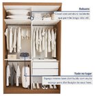 Guarda Roupa Solteiro Premium Salvador 138cm 2 Portas  2 Gave