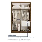 Guarda Roupa Solteiro Premium Salvador Plus 138cm Com Espelho