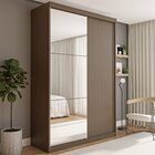 Guarda Roupa Solteiro Premium Salvador Plus 138cm Com Espelho