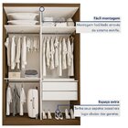 Guarda Roupa Solteiro Premium Salvador Plus 138cm Com Espelho