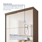 Guarda Roupa Solteiro Premium Salvador Top 138cm Com Espelho