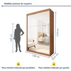 Guarda Roupa Solteiro Premium Salvador Top 138cm Com Espelho