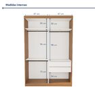 Guarda Roupa Solteiro Premium Salvador Top 138cm Com Espelho